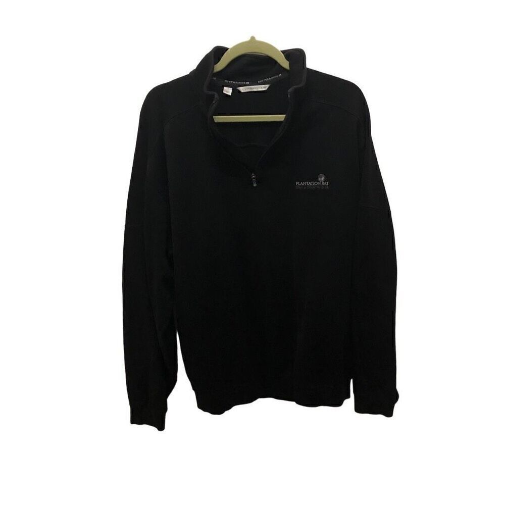Cutter & Buck Size Large (L) Black 1/4 Zip Plantation Bay Golf & Country Club Pu
